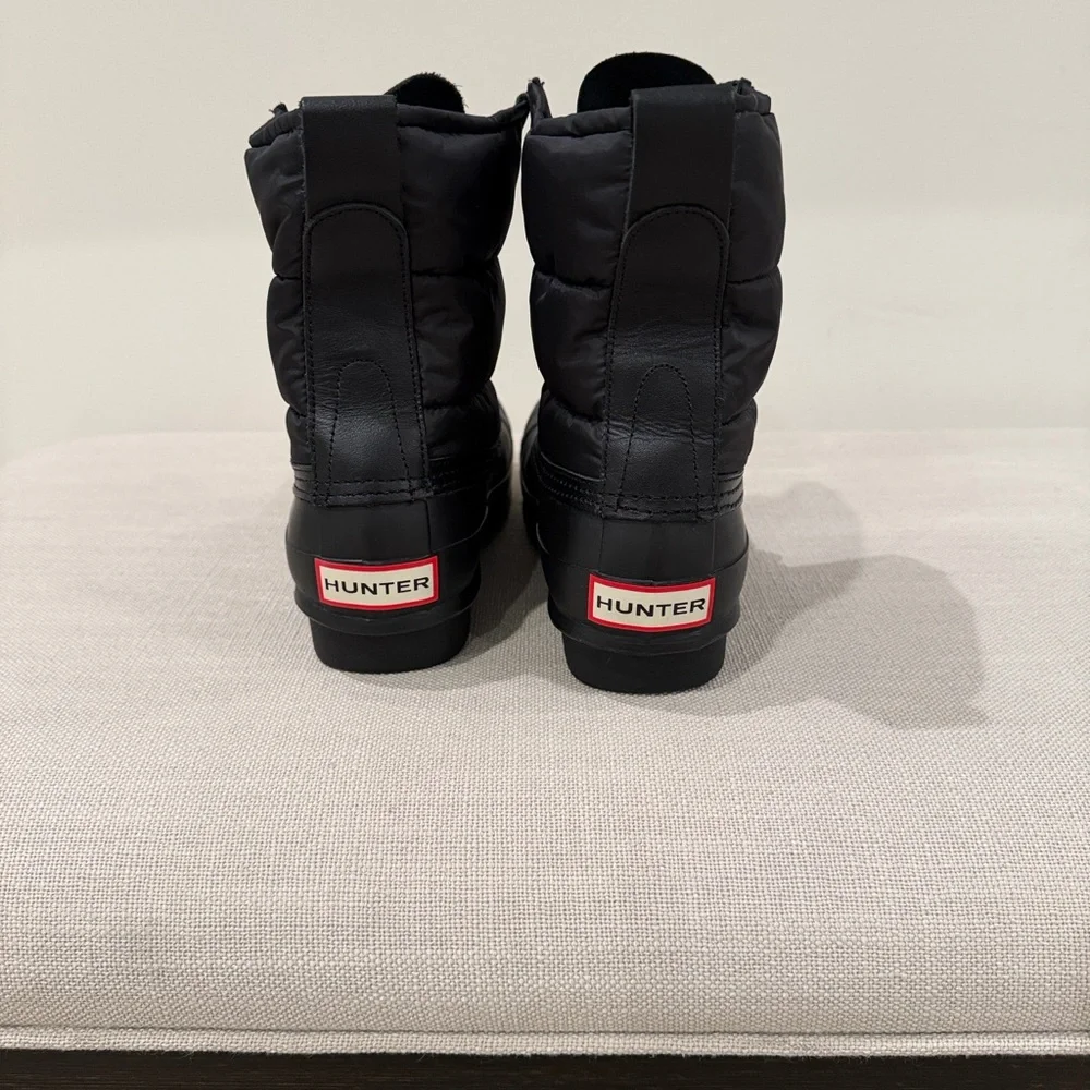 Hunter Original Insulated Lace-Up Snow Boots – Black – Never Worn Size 7 - Picture 3 of 9